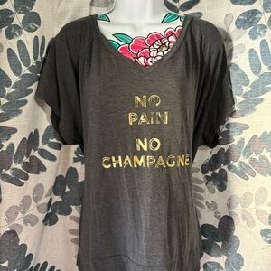 GAP Charcoal Tee with Gold Lettering